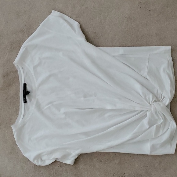 White House Black Market Tops - Knotted white tee